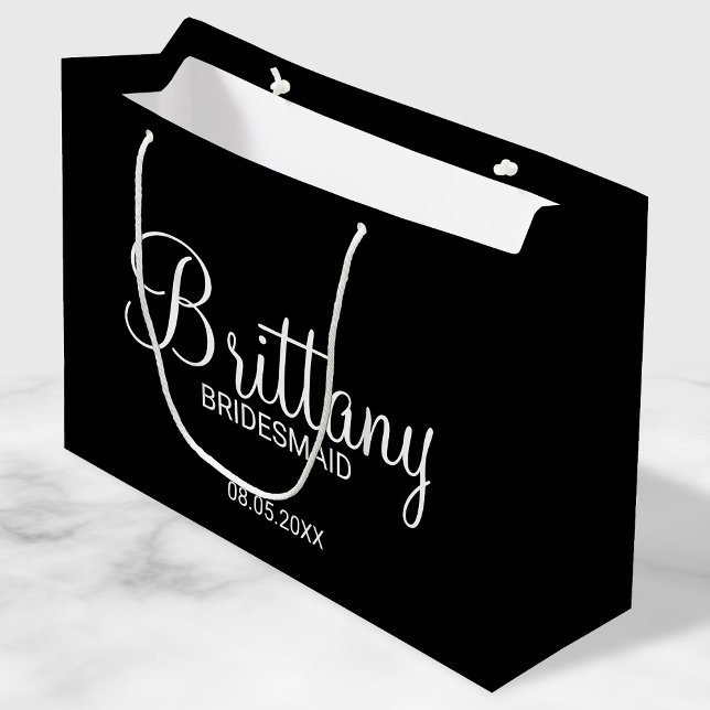Bolsa De Regalo Grande Bridesmaids personalizadas de negros modernos (Subido por el creador)