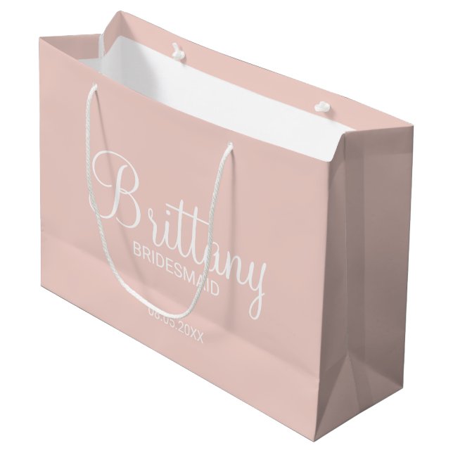 Bolsa De Regalo Grande Bridesmaids personalizadas y modernas (Angulo Anverso)
