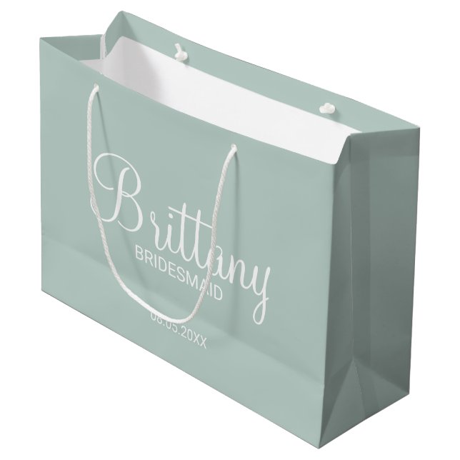 Bolsa De Regalo Grande Bridesmaids personalizadas y modernas (Angulo Anverso)