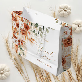 Bolsa De Regalo Grande Brillante Boda floral audaz Gracias