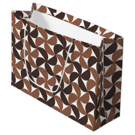 Bolsa De Regalo Grande Brown Mid Century Modern Pattern