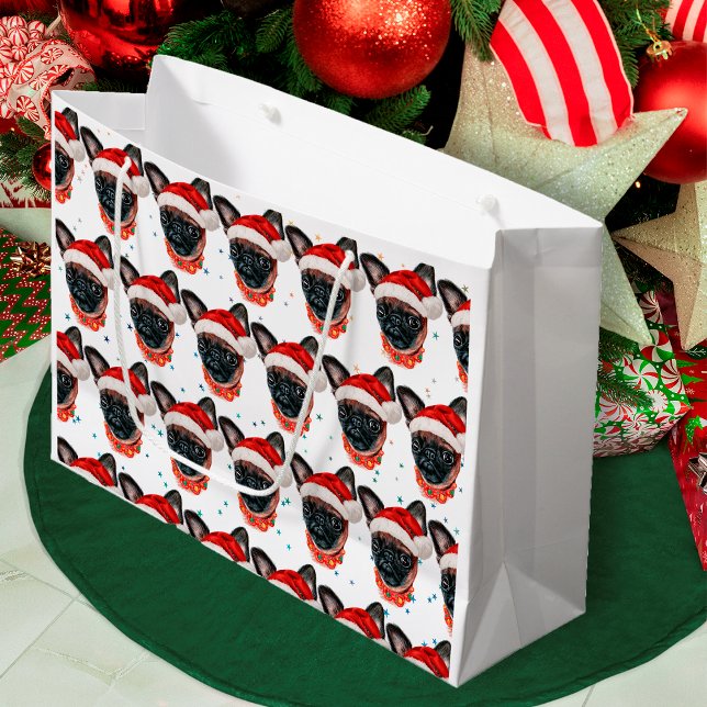 Bolsa De Regalo Grande Brussels Griffon Raza de Perro Navidad (Subido por el creador)