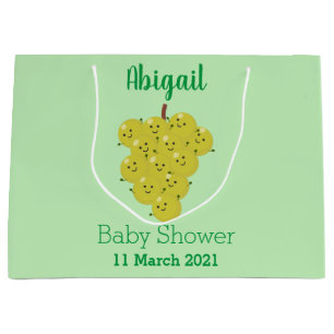 Bolsa De Regalo Grande Buen ilustracion de uvas personalizados