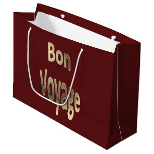 Bolsa De Regalo Grande Buen viaje en rojo oscuro
