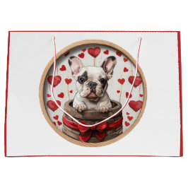 Bolsa De Regalo Grande Bulldog francés de San Valentín