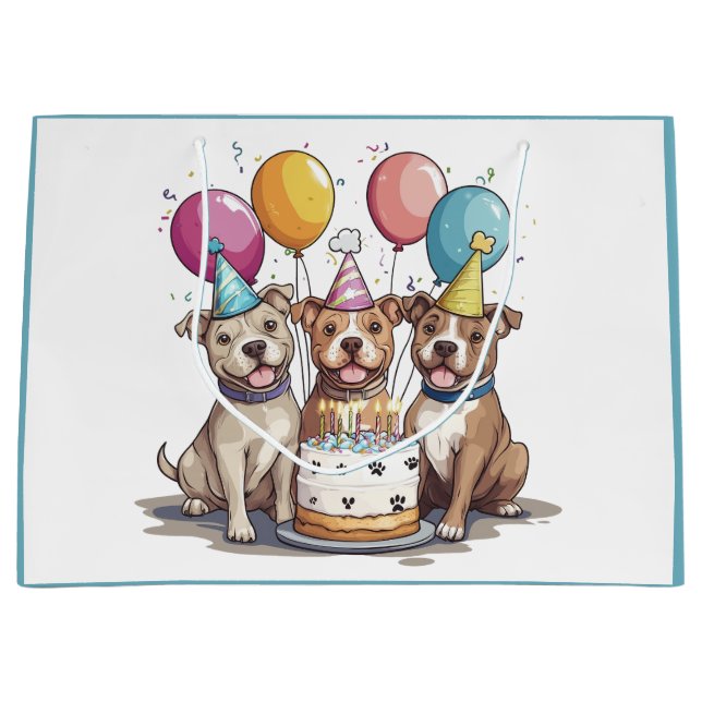 Bolsa De Regalo Grande Bulldoges de Birday Pit (Anverso)
