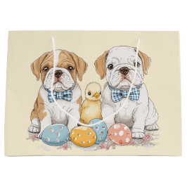 Bolsa De Regalo Grande Bulldoges en inglés de Pascua