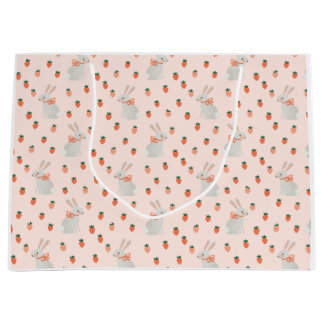 Bolsa De Regalo Grande Bunny and Strawberry Birthday Party