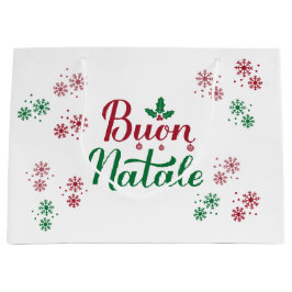 Bolsa De Regalo Grande Buon Natale Italia Feliz Navidad