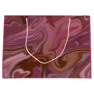 Bolsa De Regalo Grande Burgundy taupe Marble gift bag
