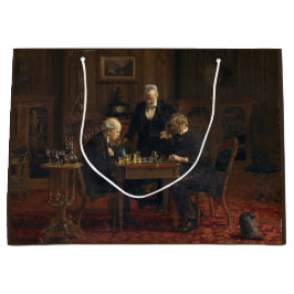 Bolsa De Regalo Grande Caballeros jugando al ajedrez (Thomas Eakins)