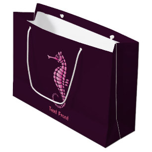 Bolsa De Regalo Grande Caballito de mar rosa