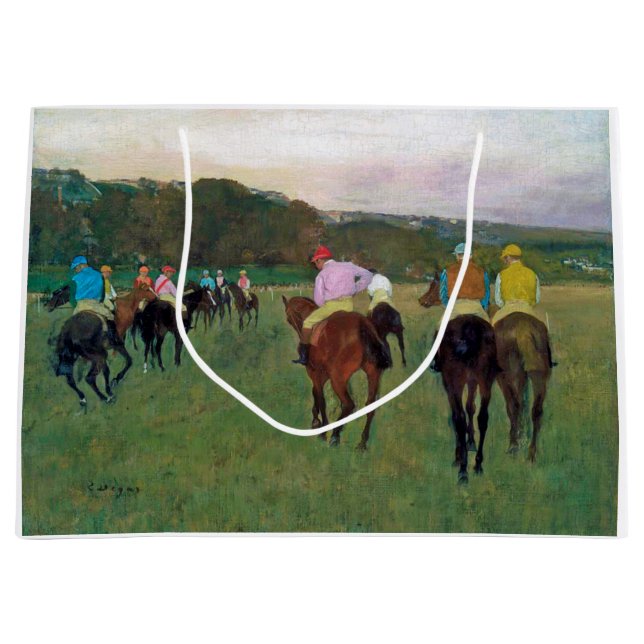 Bolsa De Regalo Grande Caballo de carreras Longchamp, Edgar Degas (Anverso)