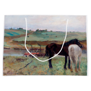 Bolsa De Regalo Grande Caballo en una pradera, Edgar Degas
