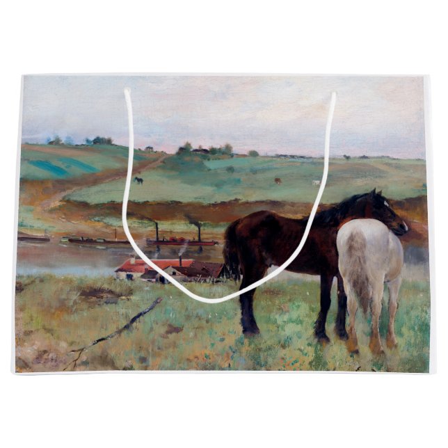 Bolsa De Regalo Grande Caballo en una pradera, Edgar Degas (Anverso)