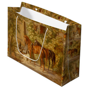 Bolsa De Regalo Grande Caballos de época en el Albrecht de Porch Adam