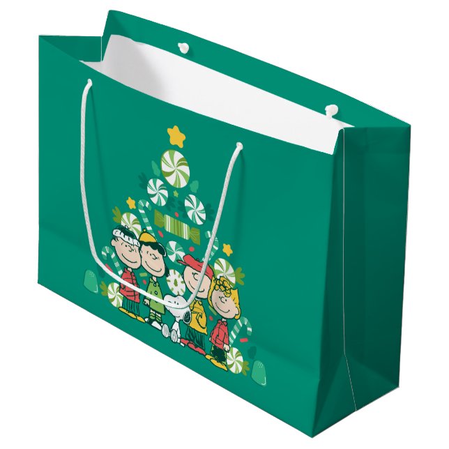 Bolsa De Regalo Grande Cacahuetes | Árbol de Navidad de menta