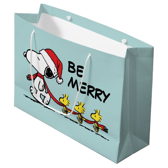 Bolsa De Regalo Grande Cacahuetes | Snoopy & Friends Winter Scarf (Angulo Anverso)