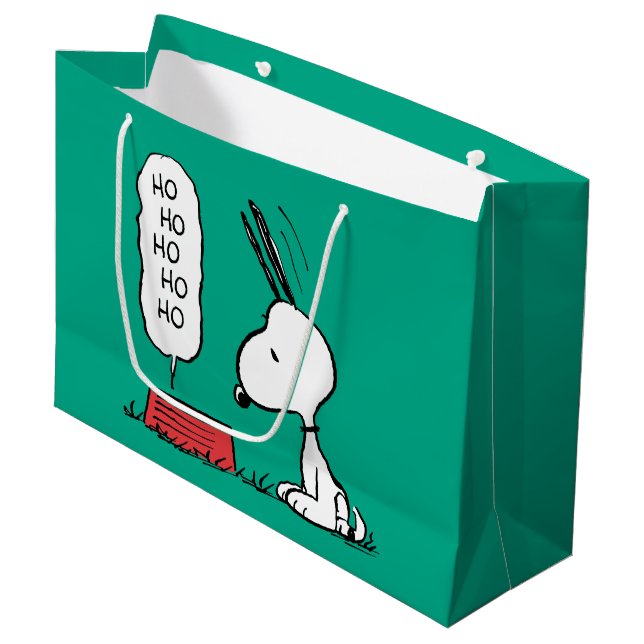 Bolsa De Regalo Grande Cacahuetes | Snoopy Ho Ho Ho Ho Ho Food Dish (Angulo Anverso)