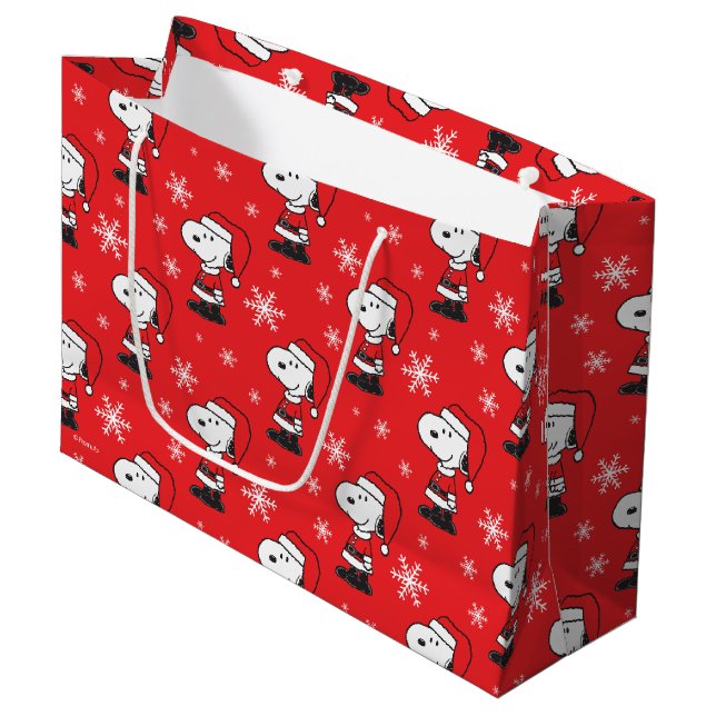 Bolsa De Regalo Grande Cacahuetes | Snoopy Santa Claus (Angulo Anverso)