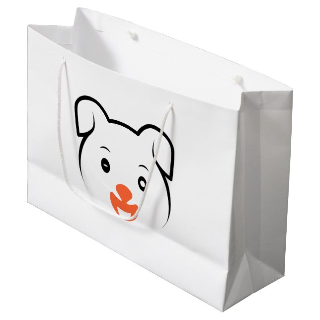 Bolsa De Regalo Grande Cachorro de cachorros (Angulo Anverso)