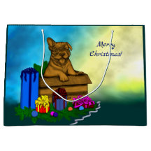 Cachorro en una caja , Feliz Navidad