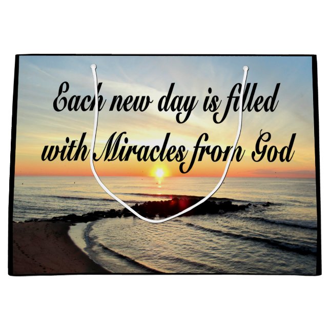 BOLSA DE REGALO GRANDE CADA DÍA SON MILAGROS DE DIOS (Anverso)