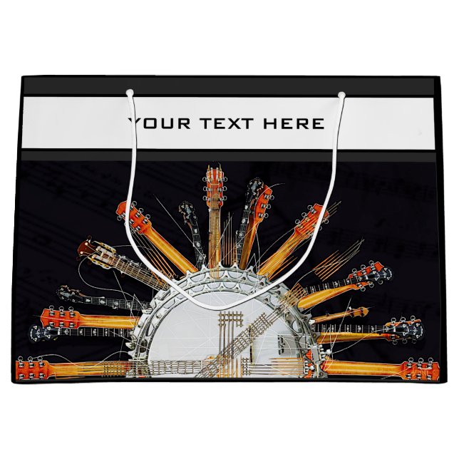 BOLSA DE REGALO GRANDE CADENAS DE GUITARRA AL SOL (Anverso)