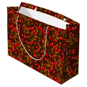 Bolsa De Regalo Grande caderas de Rosa, marrón y rojo
