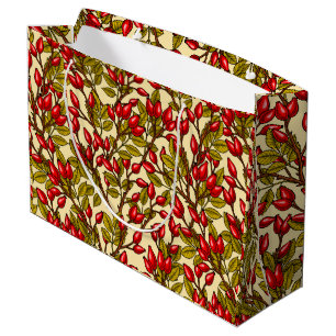 Bolsa De Regalo Grande caderas de Rosa, rojas, verdes, amarillas