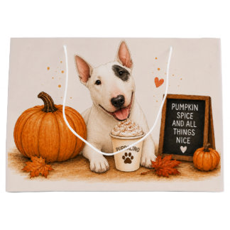 Bolsa De Regalo Grande Café con Especias de Calabaza Bull Terrier
