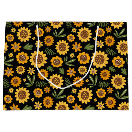 Bolsa De Regalo Grande Caída de la naturaleza Girasol