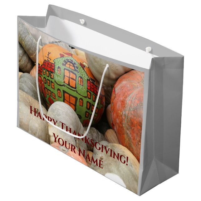 Bolsa De Regalo Grande Calabaza (Angulo Anverso)