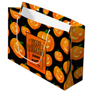 Bolsa De Regalo Grande Calabaza del y feliz Halloween lindos