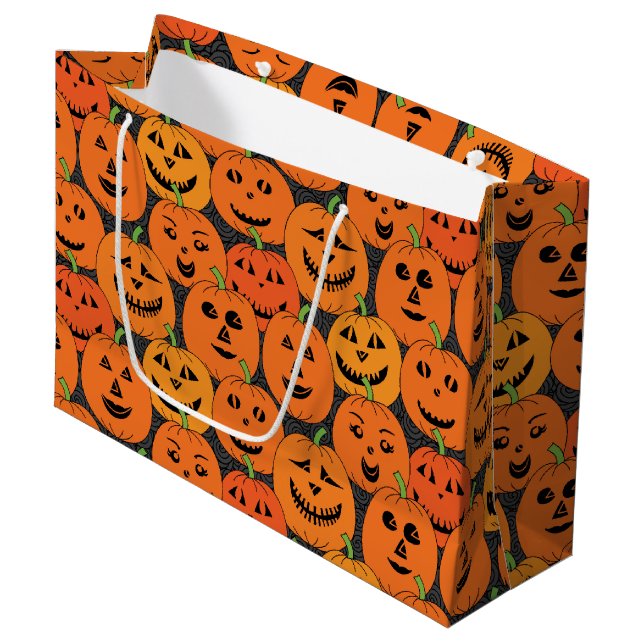 Bolsa De Regalo Grande Calabaza Halloween (Angulo Anverso)