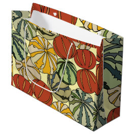 Bolsa De Regalo Grande Calabazas coloridas del otoño
