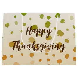 Bolsa De Regalo Grande Calabazas de Acción de Gracias