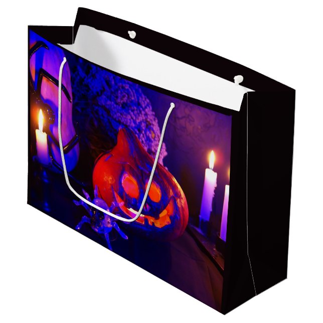 Bolsa De Regalo Grande Calabazas de neón (Angulo Anverso)