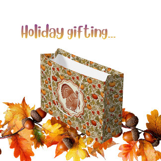 Bolsa De Regalo Grande Calabazas de William Morris Vintage Pavo
