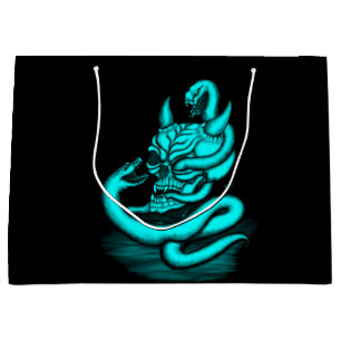 Bolsa De Regalo Grande Calavera - Cabeza malvada con serpiente
