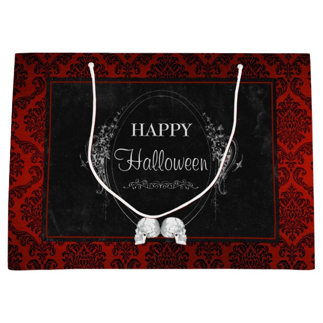 Bolsa De Regalo Grande Calaveras góticas oscuras de Halloween (Anverso)