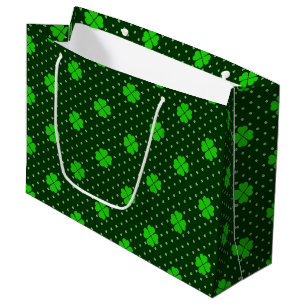 BOLSA DE REGALO GRANDE CÁLCULOS NEONOS VERDES IRLANDESES Y PUNTOS DE POLK