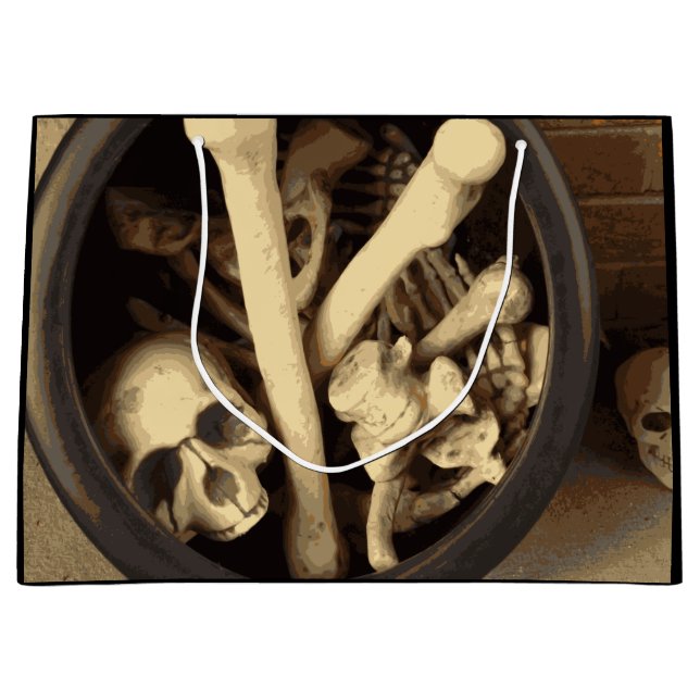 Bolsa De Regalo Grande Calderón de huesos. (Anverso)