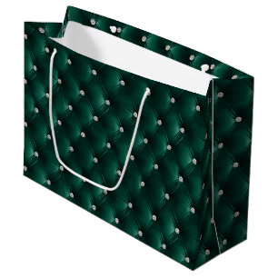 Bolsa De Regalo Grande Cálida Moda verde Verde azulada Terciopelo Faux