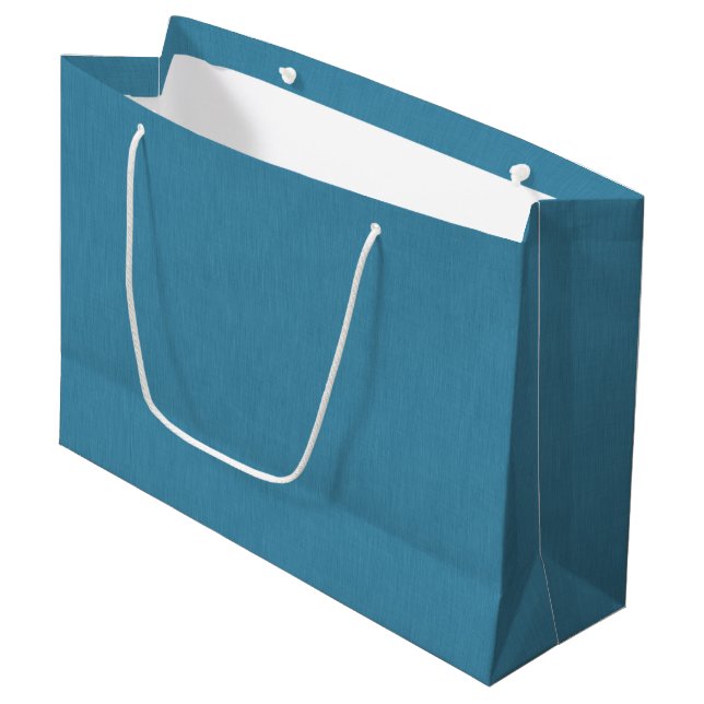 Bolsa De Regalo Grande Calm & simple Blue linen textured background  (Angulo Anverso)
