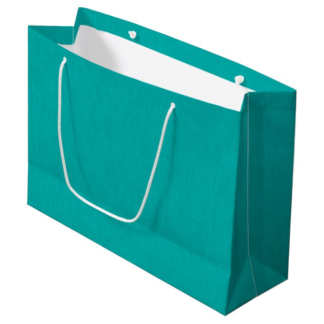 Bolsa De Regalo Grande Calm & simple  Turquoise textured background  (Angulo Anverso)