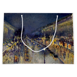 Bolsa De Regalo Grande Camille Pissarro - Boulevard Montmartre de noche