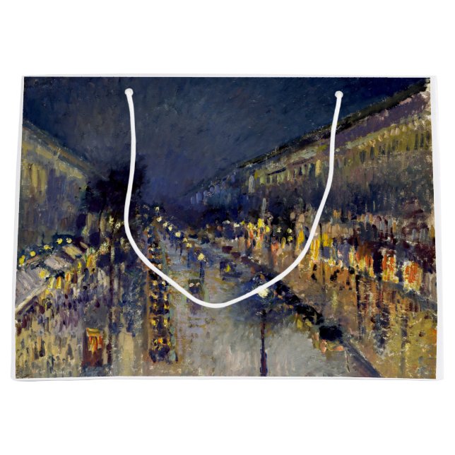 Bolsa De Regalo Grande Camille Pissarro - Boulevard Montmartre de noche (Anverso)