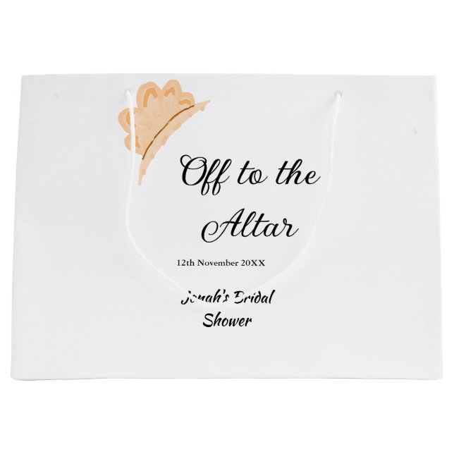 Bolsa De Regalo Grande Camino al altar gorra naranja sombrero despedida d (Anverso)