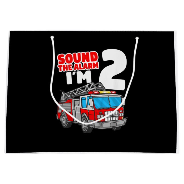 Bolsa De Regalo Grande Camión de bomberos de 2 años de edad (Anverso)